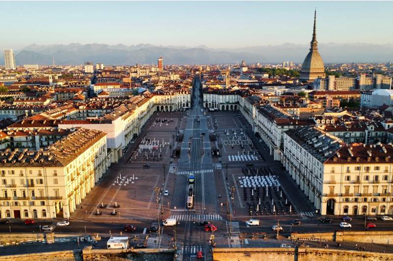 Vista di Piazza Vittorio Veneto Torino